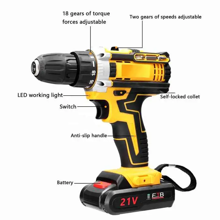 Electrique Visseuse Perceuse Sans Fil Hand Cordless Power Drill