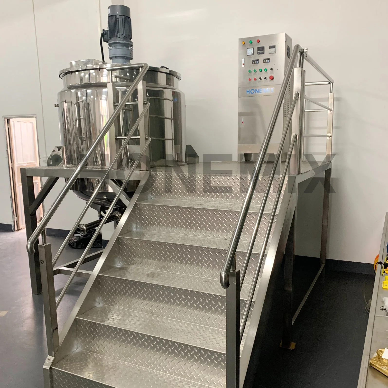 Hone Stainless Steel Dish Washing Shampoo Cream Homogenizer Making Equipment Chemical Liquid Soap Mixing Tank Making Machine