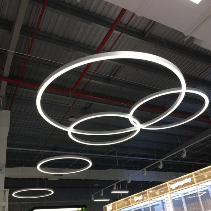 Flicker-Free Popular LED Pendant Ring Light Aluminum Circle LED Fittings with 5 Years Warranty