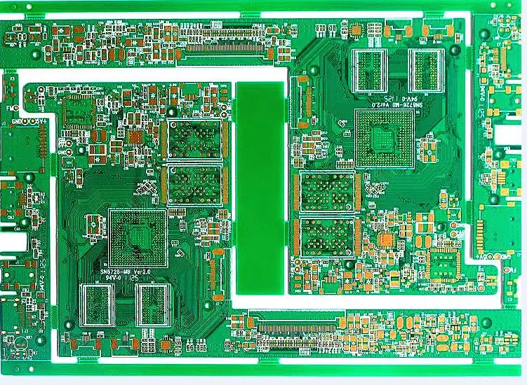 Placa de impedância de óleo verde de seis camadas, impedância de várias camadas de 6 camadas PCB de controlo para alimentação