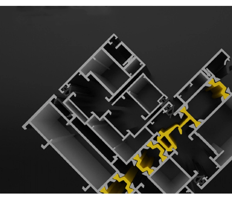 Vitrage de fenêtre en aluminium insonorisant durable et élégant