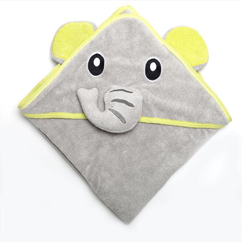 Nouveau style de conception de tête d'animaux 3D de commerce de gros phoque à capuchon serviettes serviette Unicorn Organic Baby