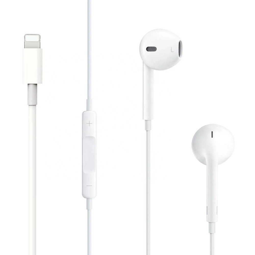 Conector de auriculares con cable Earpods Rayo Micrófono para iPhone Teléfono móvil