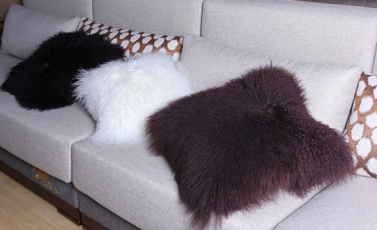 Premium Quality Real Sheepskin Cushions for Sofa Home Decor