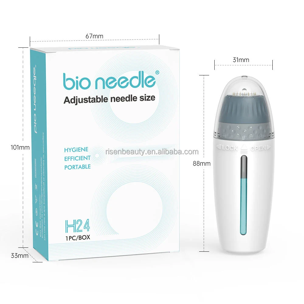 Großhandel/Lieferant Bio-Nadelvat Etikett 0-1,5mm 0,5mm Tiefenkontrolle für Hautpflege Nachwachsen der Haare Derma Stamping Roller System für SPA