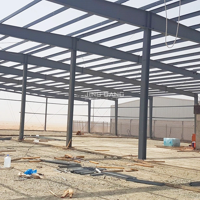 Steel Structure Warehouse Fabrication Construction Galvanized Painted Welded Beam Column for Workshop