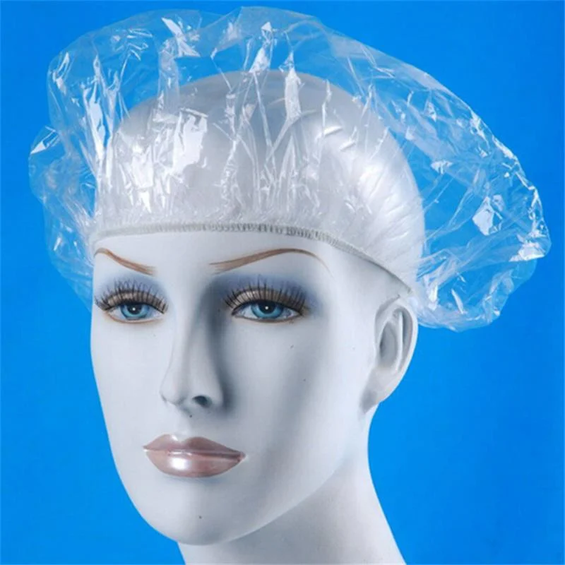 Disposable Hat Hotel One-off Elastic Shower Bathing Cap Clear Hair Salon Bathroom Products