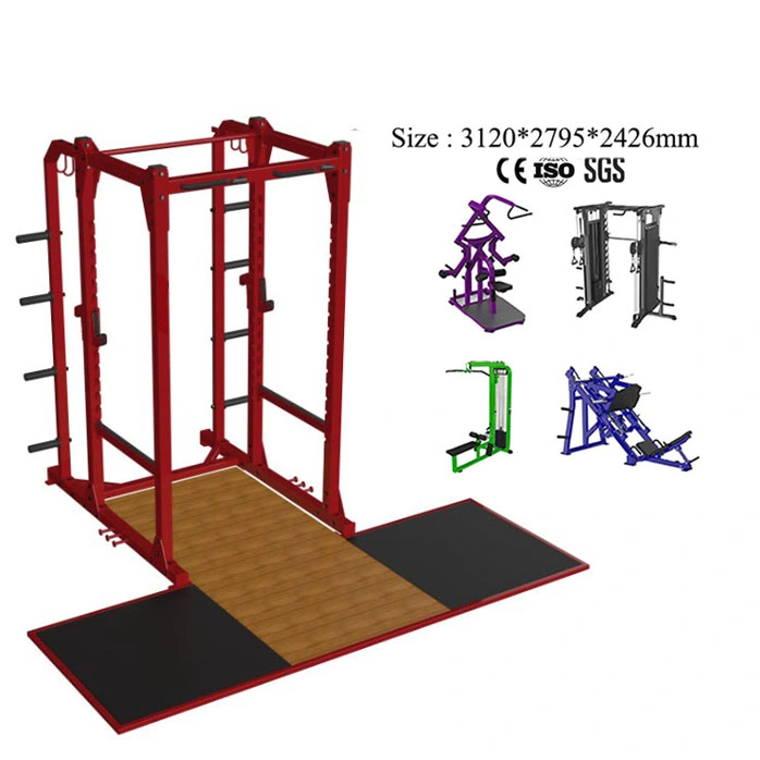 High Quality Multi Function Fitness Equipment Half Rack (with lifting Platform) Gym Machine