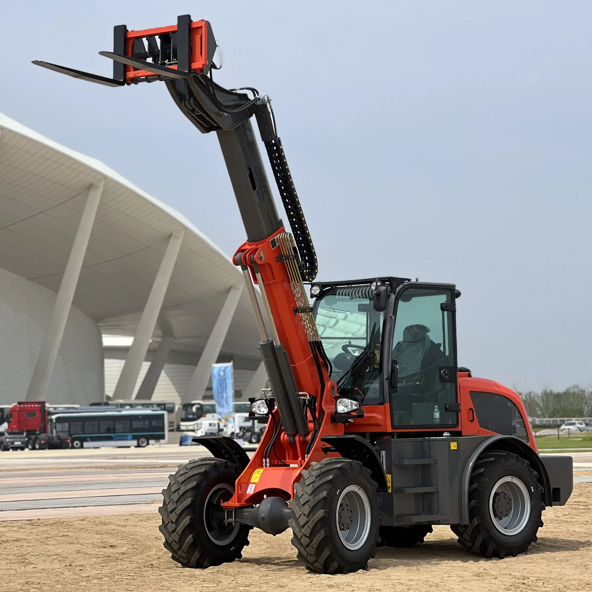 Everun Er2500f 2.5ton Multifunction Front End Small Diesel Bucket Compact Forklift Telescopic Mini Wheel Loader