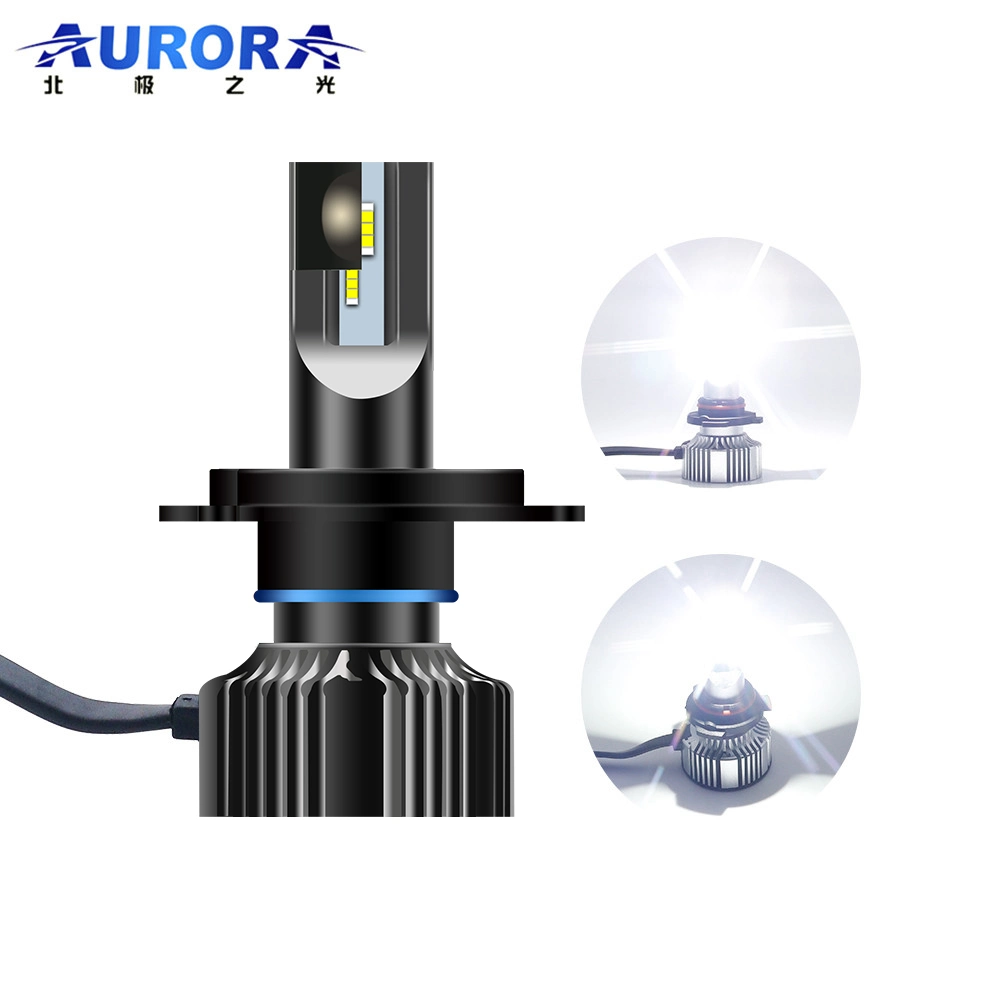 Aurora Emark Approved Headlight Best Fanless V5 Car Light H7 H4 H9 H11 Automotive Auto 9005 9006 LED Headlight Bulbs for Cars