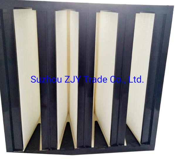 China Wholesale F9 Fiberglass Compact V-Bank Filters for Static Gas Turbine Inlet Air System