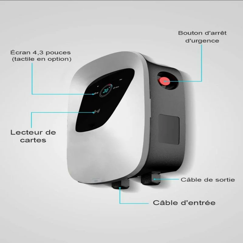 11kw Evse Type 2 Wallmounted 7 Kw AC Electric Vehicle EV Charger, 7kw Car Charger Single Phase Smart Payment