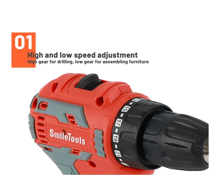 21V Lithium Electric Screwdriver Power Tools Rechargeable Portable Mini Cordless Drill with Batteries