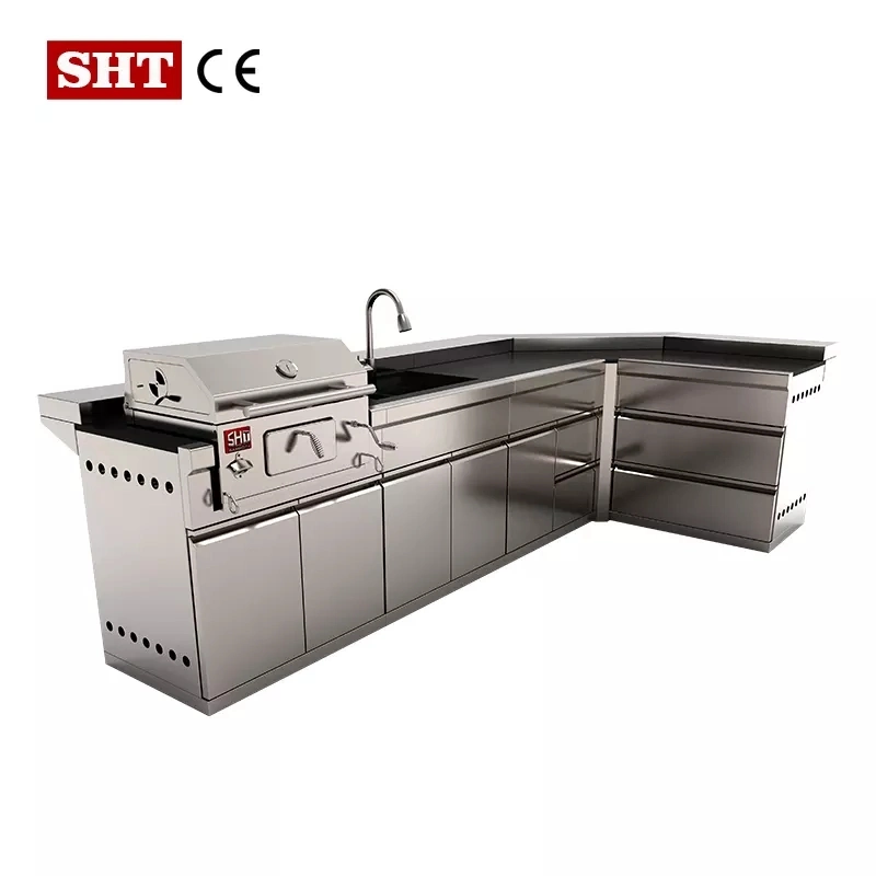 L Shape Produkte Neue Bar Counter Design Outdoor Kitchen Custom BBQ Grill