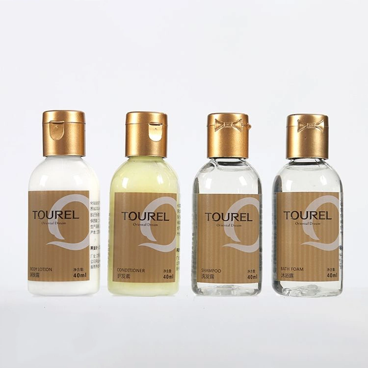 Disposable Hotel Amenities Toiletries Wholesale/Supplier Mini Hotel Supplies Size Shower Gel Shampoo and Conditioner Set