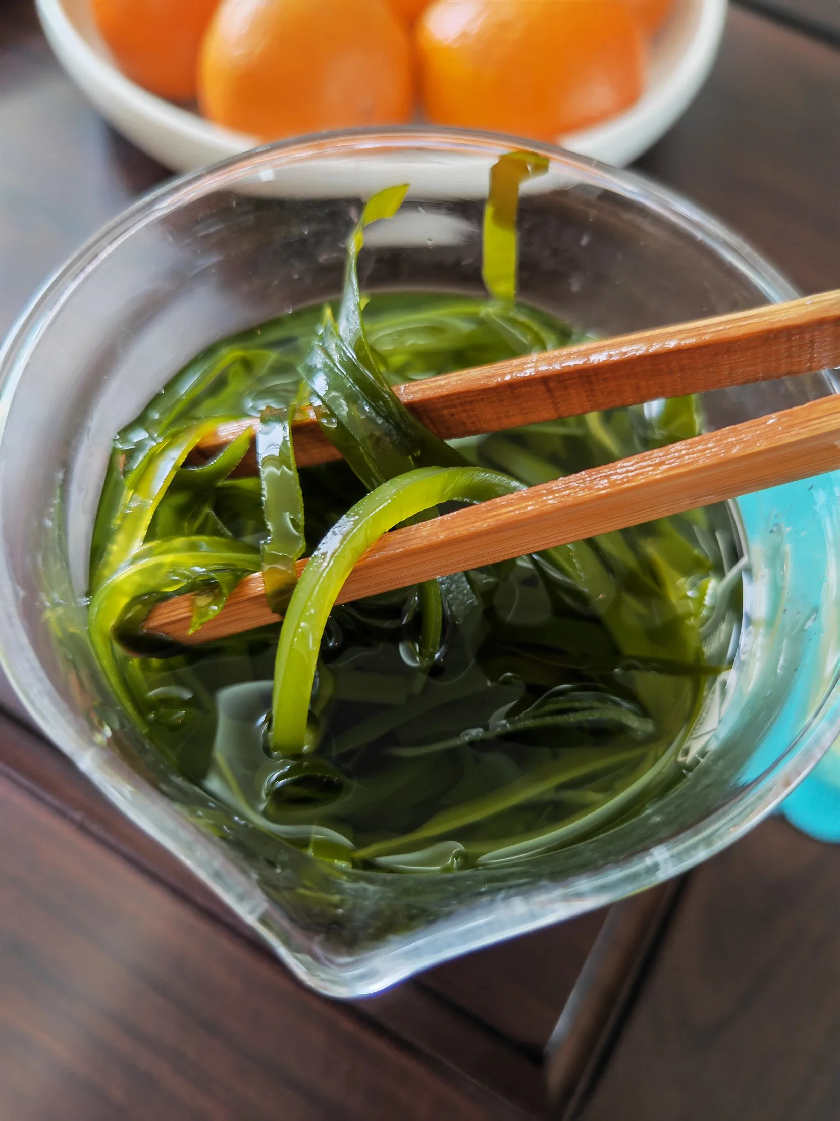 Salada de algas marinhas congelada, salada de algas temperada japonesa