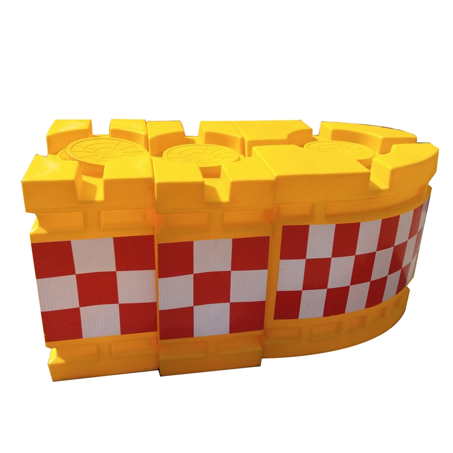 Plastic Crash Cushion Barrier Drum, Water or Sands Filled Safety Traffic Barrier