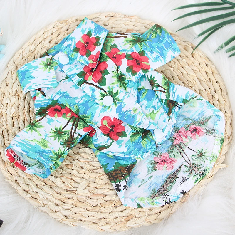 Summer Hawaiian Style Beach Dog Shirts Clothes Pet Products