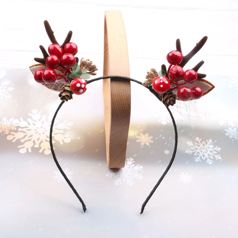 Christmas Hair Band Antler Headdress Hair Clip Female Moose Hair Ball Hair Card Burst Jewelry Adult Dream Children's Hair Accessories