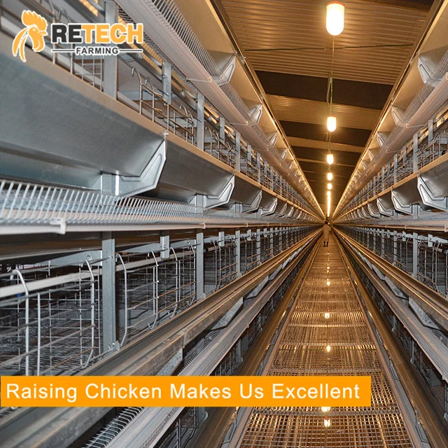 Retech Automatic Poultry Farming Equipment Chicken Layer Battery Cage