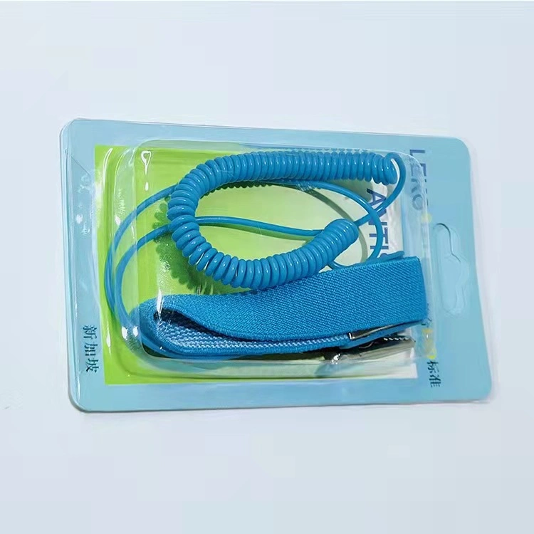 Bracelet antistatique ESD antistatique Bleu de cordon d'utilisation en salle blanche