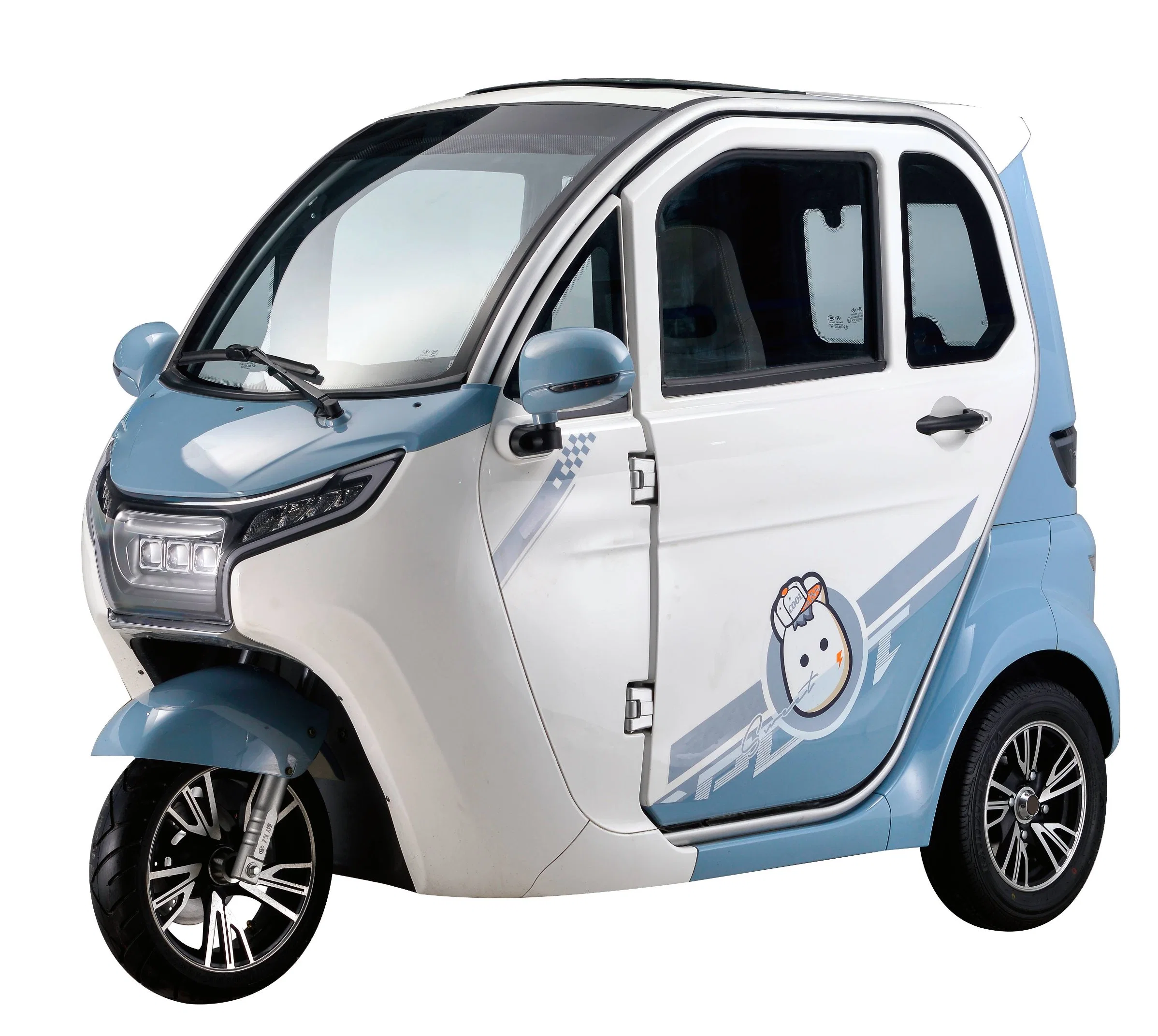 3 Wheel Electric Motorcycle Car with Drive Cabin/Electric Scooter Enclosed with Passenger Seat/Cargo Tricycle for Adults