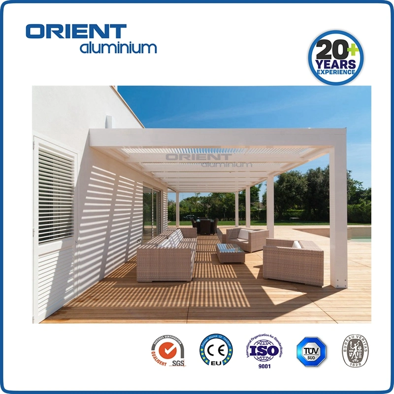 Jardín moderno sistema de pérgola de aluminio al aire libre