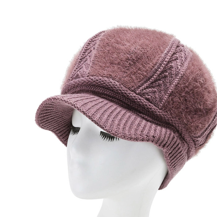 Women Fashion Lady Colorful Custom Design Winter Knitted Hats Warm Cap