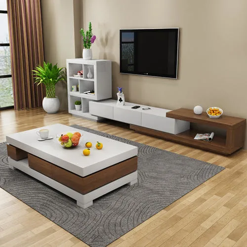 Traditional Modern Home Living Room Bedroom Furniture Wooden Wall TV Cabinet Coffee Table Set TV Stand (UL-20N0449)