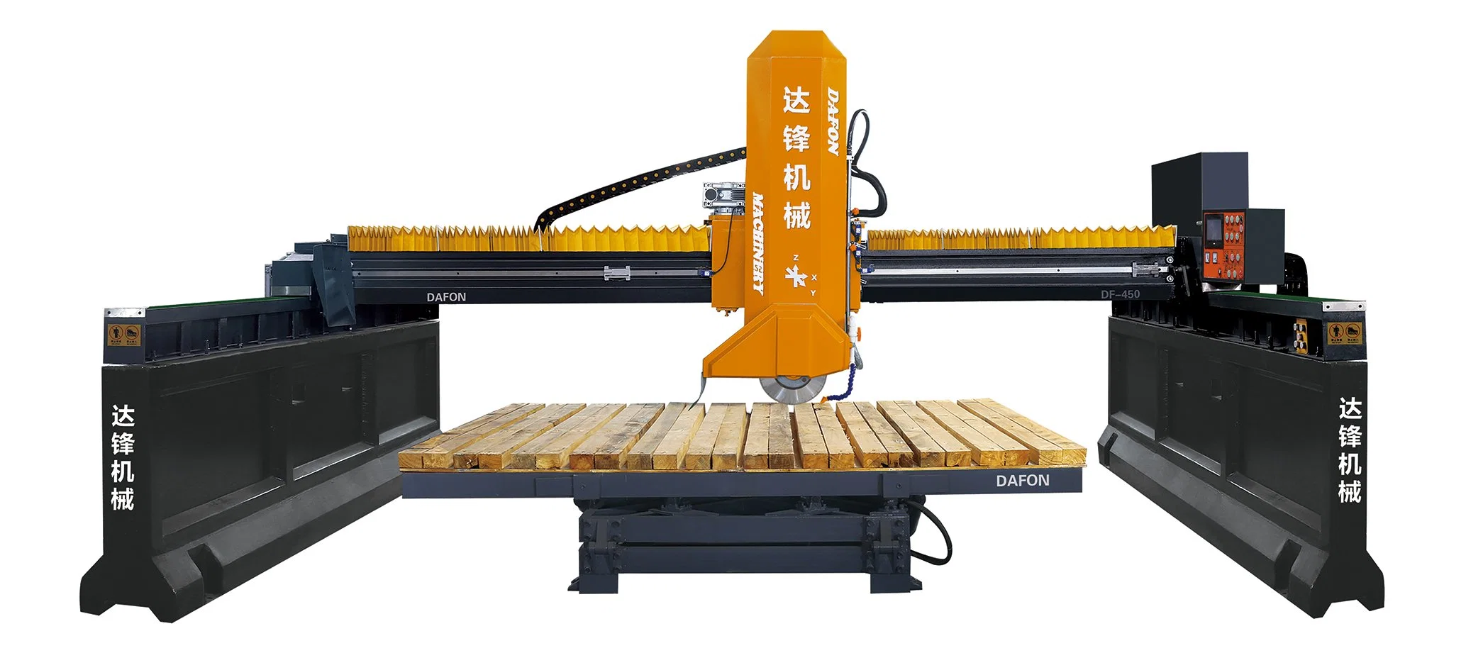 Dafon Bright Red 4 Axis CNC Infrared Bridge Stone Cutter Saw Machine for Marble/Granite