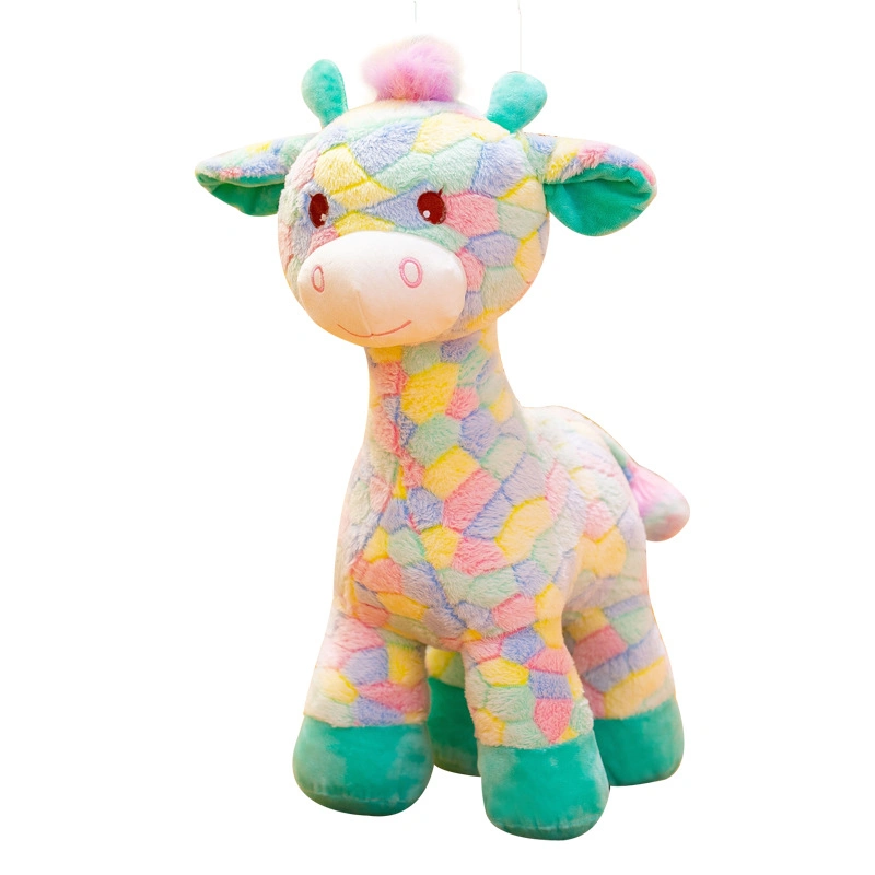 New Design Custom Plush Stuffed Cute Giraffe Sika Deer Toy for Kids