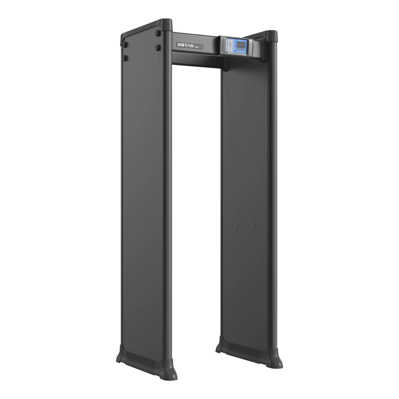 Botar 668ca 680 mm ancho Panel Walk-Through Metal Detector Cross Tipo de haz Caja de control digital integrada 6/12/18/11/22/33 zonas