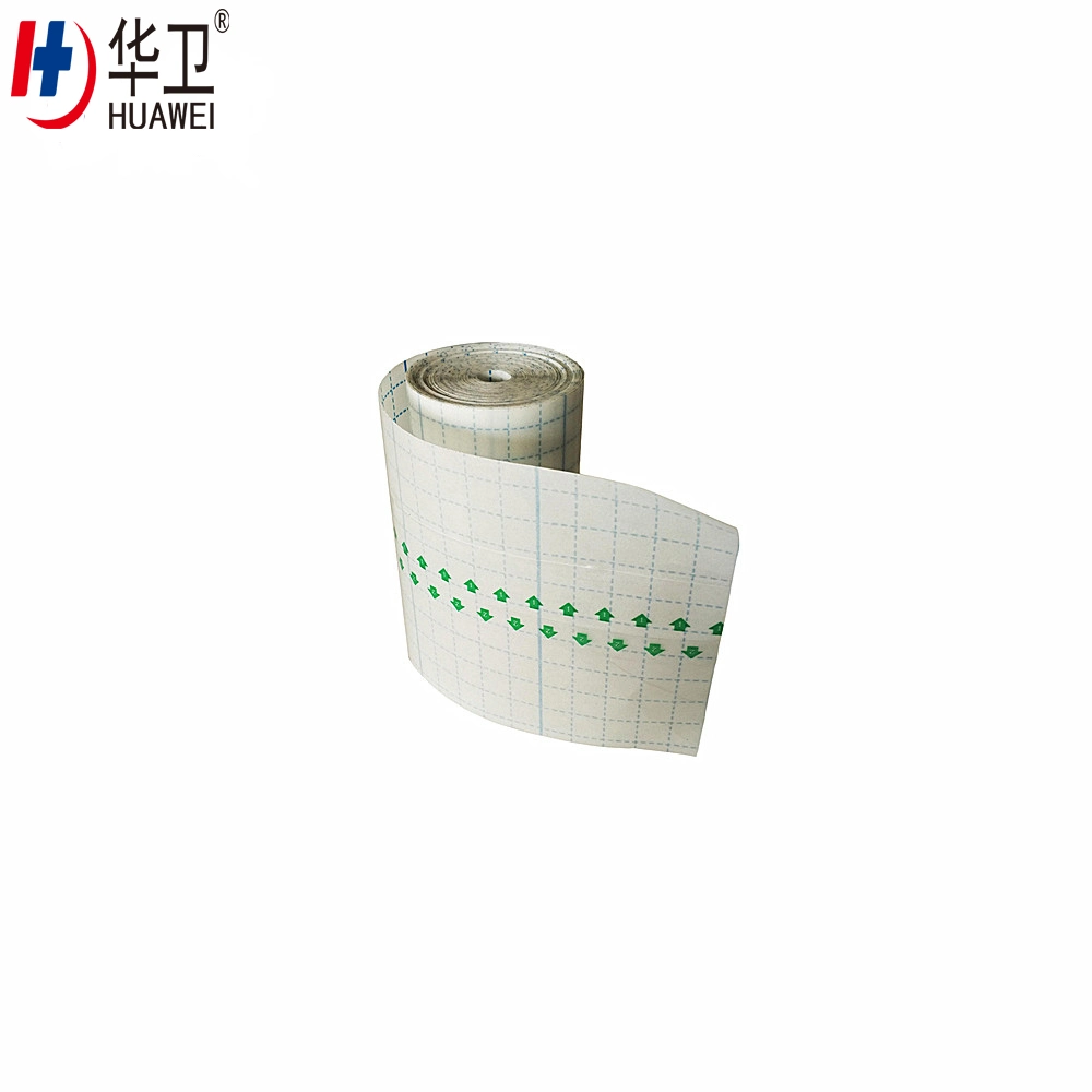 Medical Acrylic Adhesive Bacterial Barrier Waterproof PU Film Dressing Tape Roll