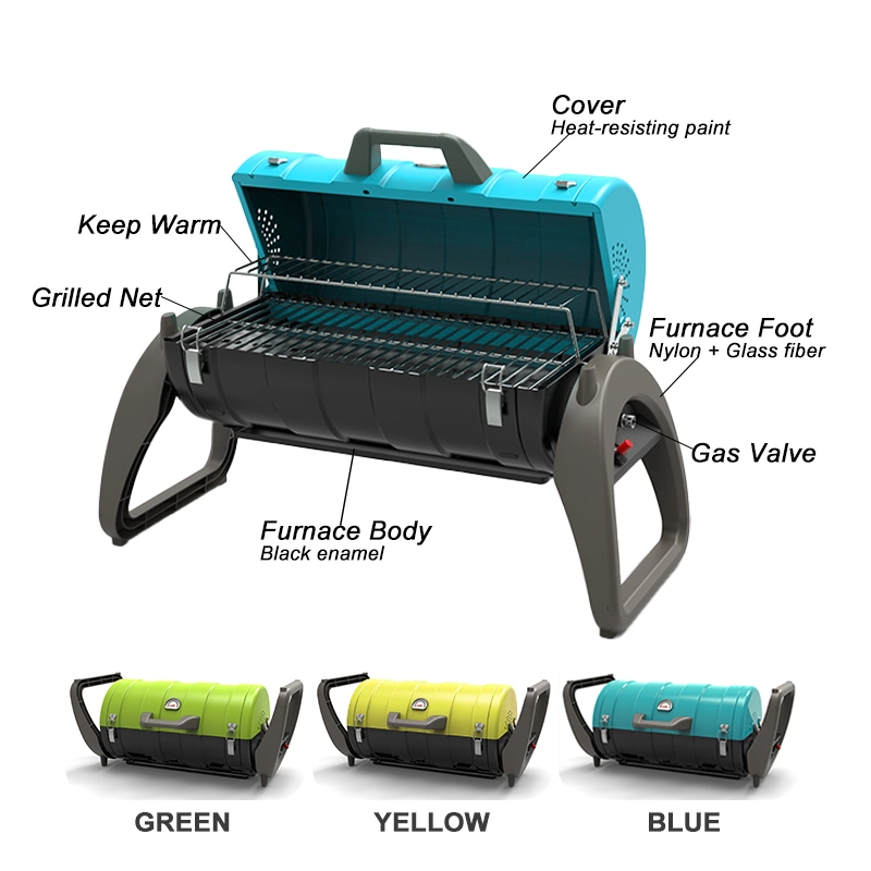 Camping Cookware Set Propane Charcoal Grill Kitchen Indoor Smokeless USA Propane BBQ Grill for Outdoor