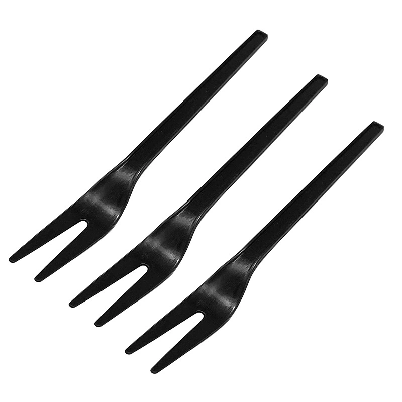 Western Style PS Disposable Fruit Fork Mini Two-Prong Fork (MJ-032)