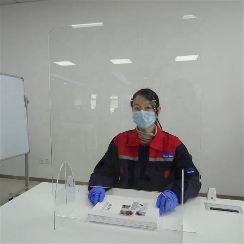Custom Acrylic Sneeze Protective Guard Shield Acrylic Plastic Baffle Plate Detachable Isolation Board