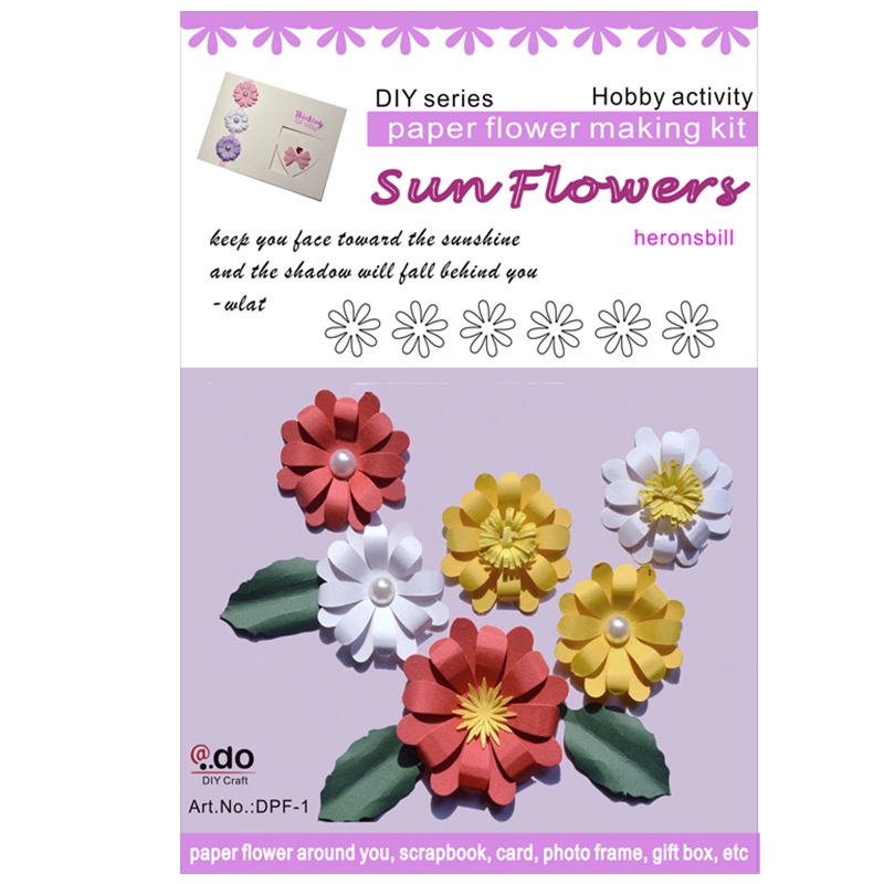 3D Decoration Paper Flower DIY Handmade Craft Material Kit of Heronsbill