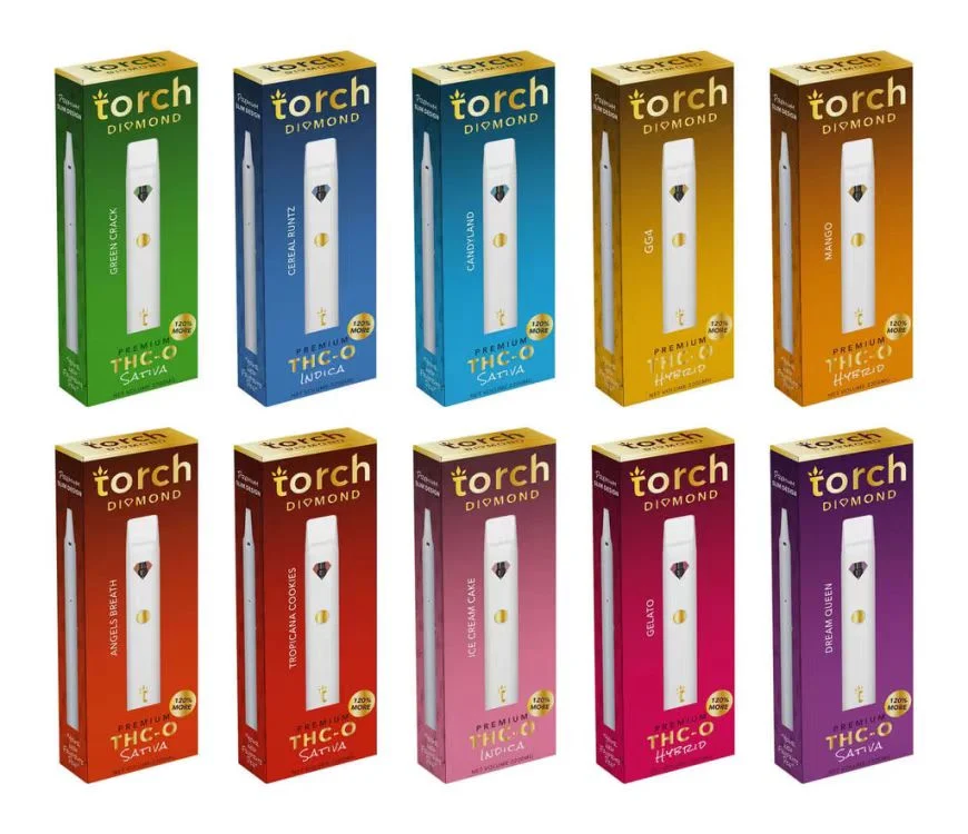 Venta al por mayor Torch Diamond Vapes E cigarrillos recargables desechables tipo C 2ml VAPE desechable Pen Device aceite grueso