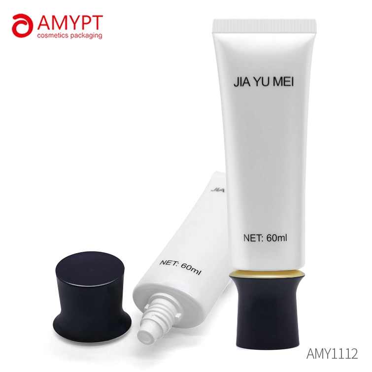 Face Cleaning Milk Packaging Tube with Oval Screw Cap