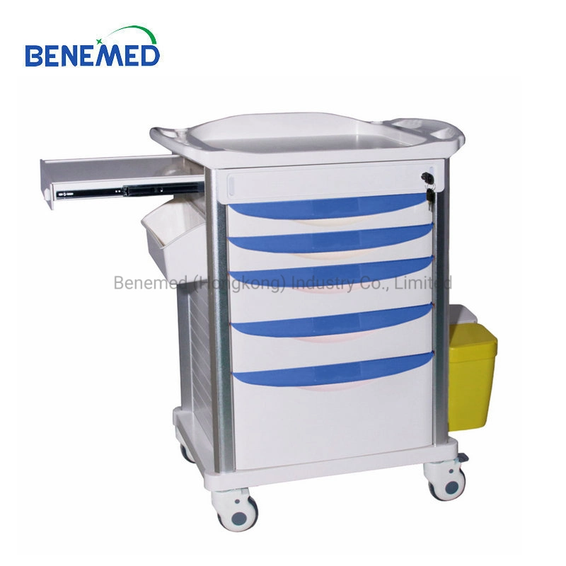 Durable ABS Plastic Hospital Drug Cart Medical Medicine Trolley Bm-Mt015