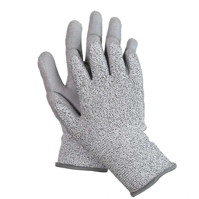 Revêtement en mousse PU Main Proteccion industrielle en fibre de verre résistant aux coupures Grade A5 Gants anti-Cut pour le travail