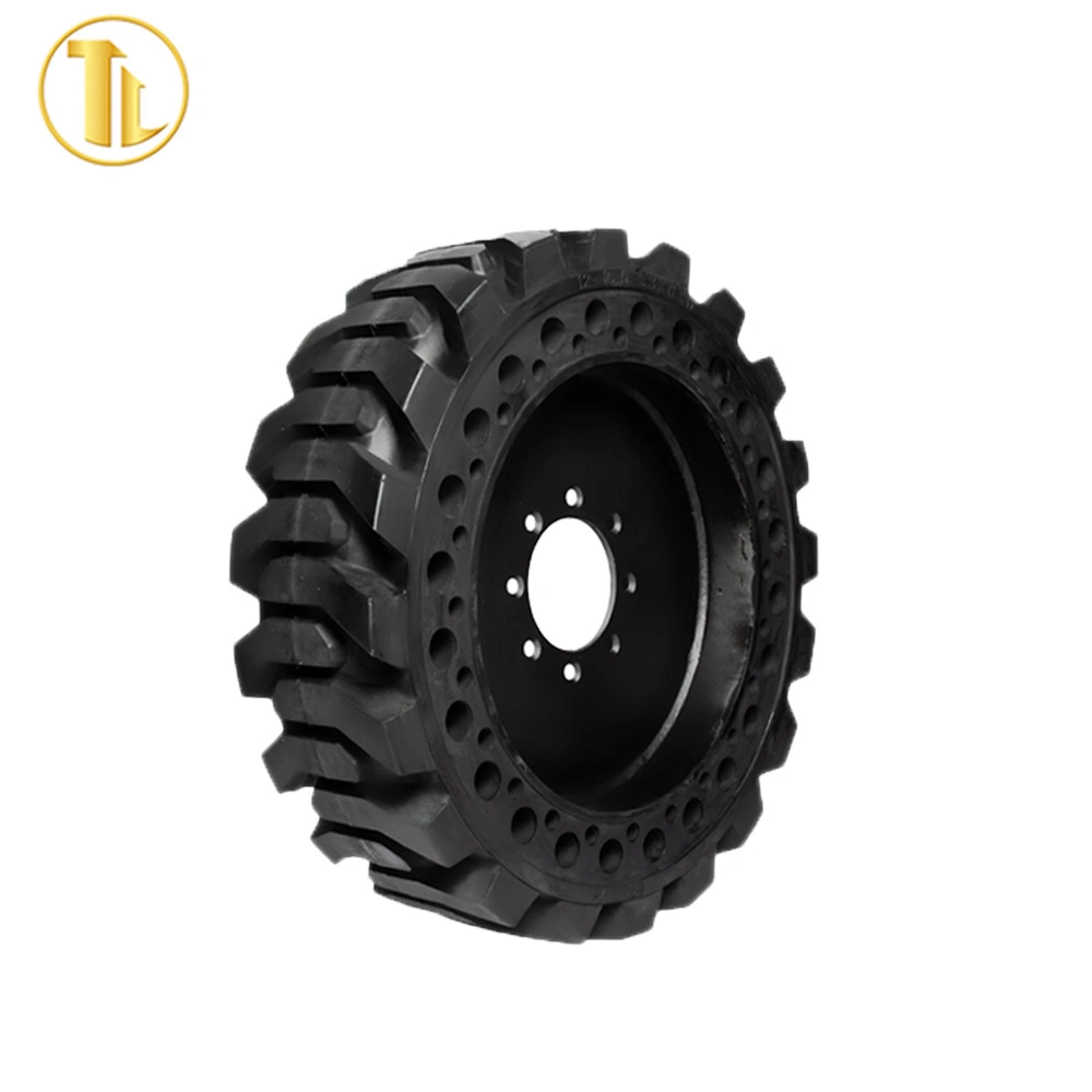 Wholesale/Supplier Nylon Solid Skid Steer Loader Tire Industrial OTR Tire 10-16.5 12-16.5