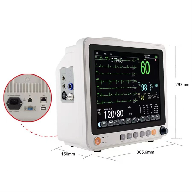 L'équipement médical moniteur de chevet ICU Moniteur Patient du Moniteur de signes vitaux du patient de la machine portable moniteur ECG avec paramètre prix d'usine multi moniteur patient