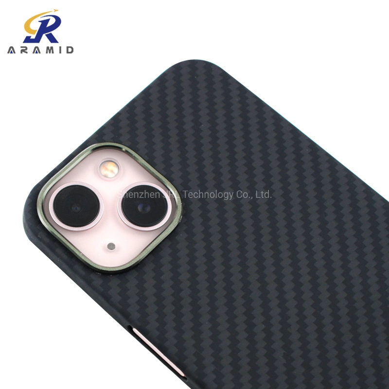 Professional Aramid Fiber Real Body Armor Material Phone Case Made in China Phone Cover for iPhone 13 Mini