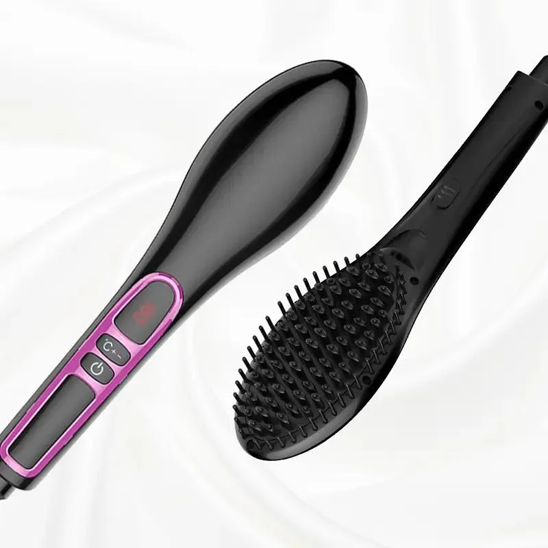 Low Price Iron Electric Magic Hair Straightener Comb Brush Professional Heating Brush