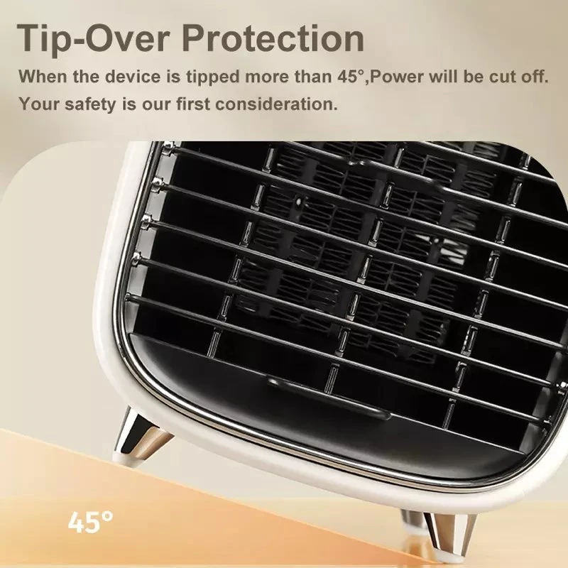 45&deg; Tip-Over Protection PTC Ceramic Heater, Circulating Warm Air Heater