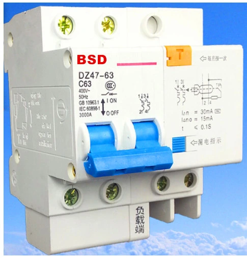 Electronic Type with Overcurrent Protection Circuit Breaker RCBO