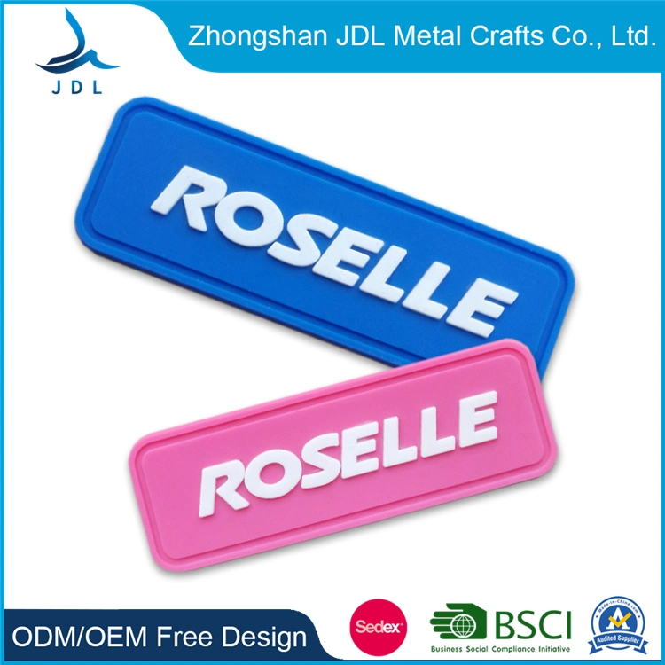 OEM Availablemetal Logo Labelsmetal Label Silicone Badge Rubber Emblem for Clothing Accessories