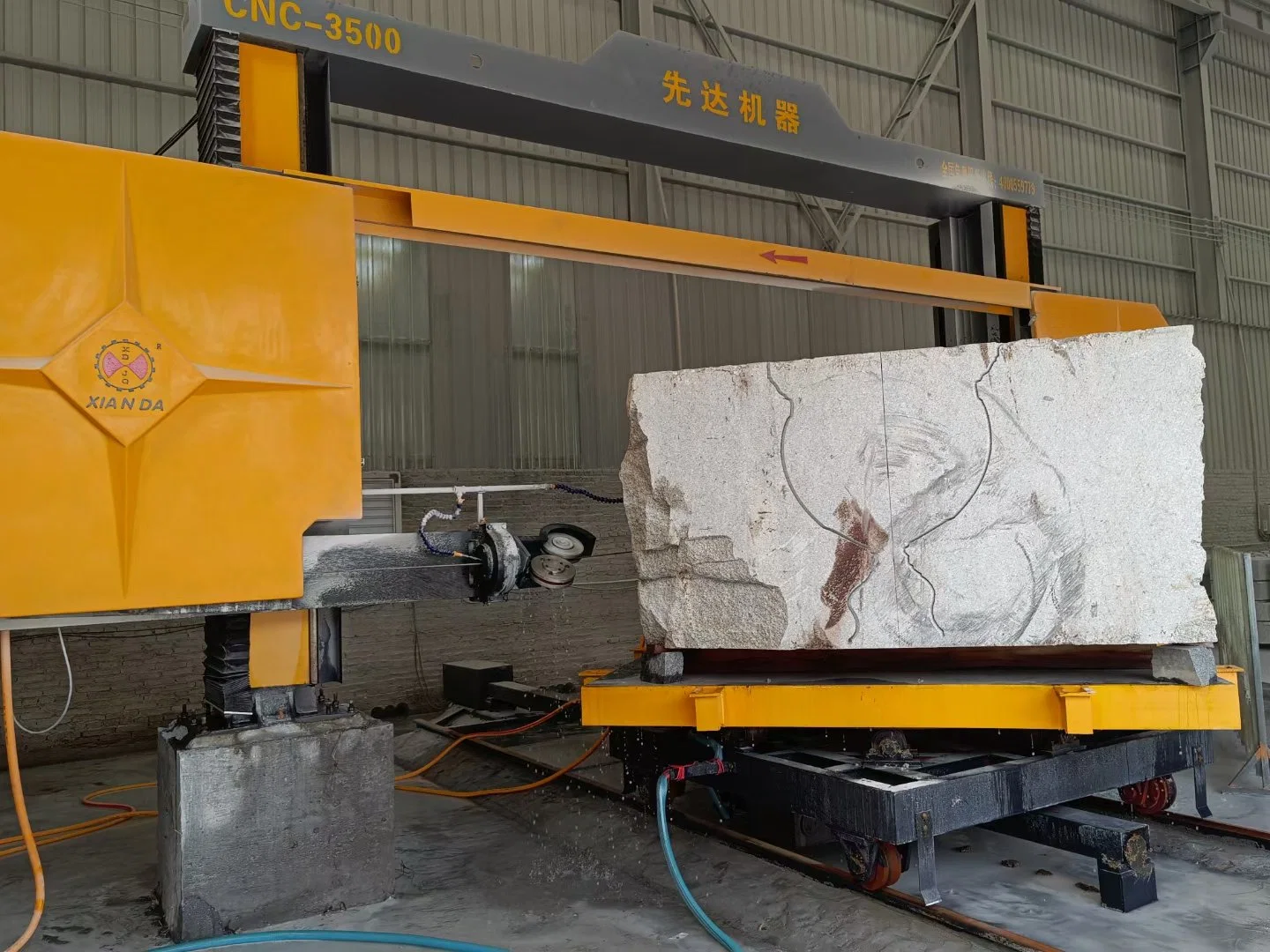 Wire Saw Cutting Machine Granite Marble Sandstone Onyx Limestone China Xianda