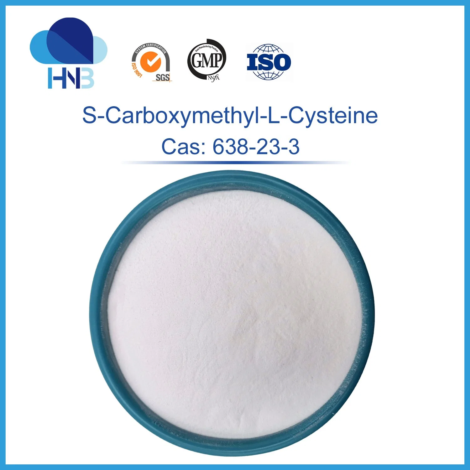 GMP Factory S-Carboxymethyl-L-Cysteine CAS 638-23-3 Strength Product 99% Carbocysteine Powder